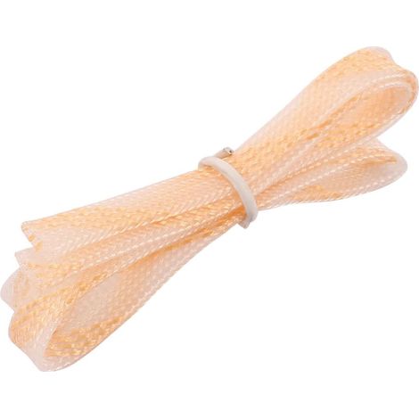 8mm Dia Tight Geflochtene PET-Ummantelung Wickelhülle Transparent Orange 50CM Länge (1/2)