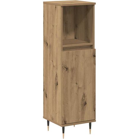 Maison Exclusive - Armadietto da Bagno Rovere Artigianale 30x30x100 cm Truciolato