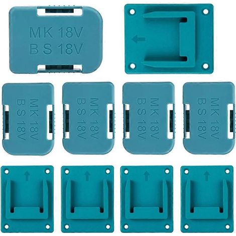 Set mit 10 Batteriehaltern und Werkzeughaltern für 18V-Batterien (1/5)