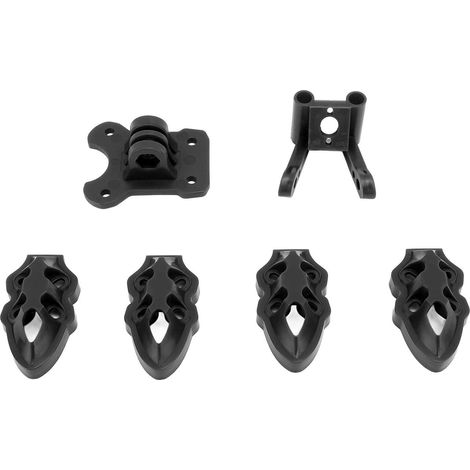 Kit montage antenne caméra base moteur quadrirotor RC FPV pour cadre drone 5-10 pouces imprimé 3D noir (1/5)