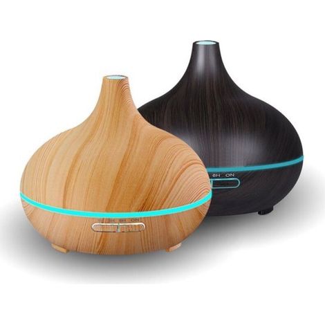 Diffusore di aromi - Umidificatore/vaporizzatore a nebulizzazione ad ultrasuoni - Finitura in legno scuro