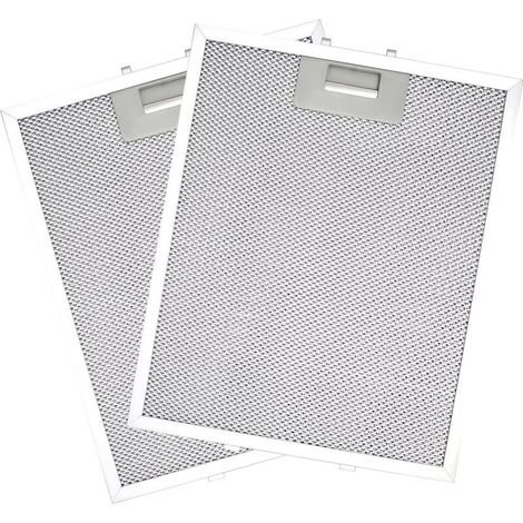 Lot de 2 filtres de rechange pour hottes aspirantes, alliage d'aluminium, filtre universel pour hotte aspirante avec 5 couches d'aluminium, filtre à graisse métallique, filtre pour hottes aspirantes d (1/5)