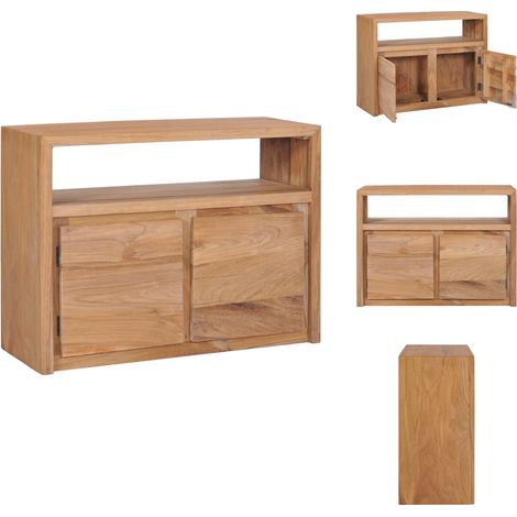 Buffet 80x30x60 cm bois de teck massif - Buffet - Meuble TV - Commode - Rangement - Bois De Teck (1/5)