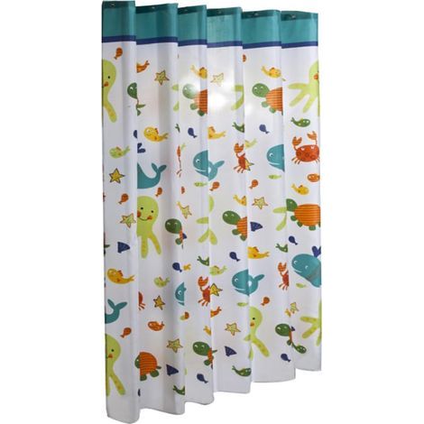 Curtain with Cartoon Design Quick Drying and Hooks Included (1/5)