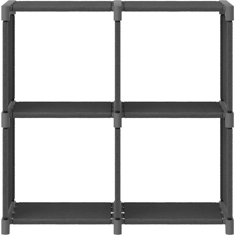Maison Exclusive - Würfel-Regal 4 Fächer Grau 69x30x72,5 cm Stoff (1/5)