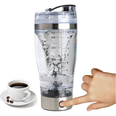 Elektrischer 600-ml-Shaker, sportgeeignet, Hochgeschwindigkeits-Proteinmixer für klumpenfreies Mixen im Fitnessstudio (1/2)