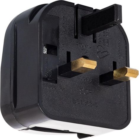 Adapterstecker Typ E (EU) Breiter Kopf mit geradem Kabel auf Stecker Typ G (UK)