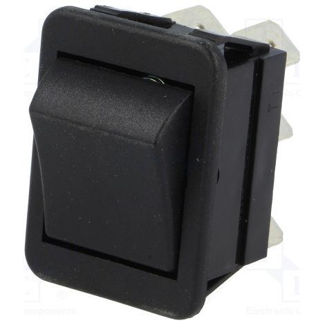 Kipptaster Bipolar 16A/250Vac ON-(ON) Farbe Schwarz