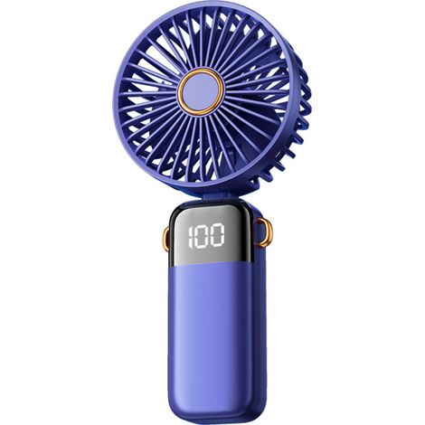 Mini ventilatore portatile, silenzioso, con riduzione del rumore, 12.000 giri/min, velocità regolabile, supporto per telefono, USB-C (portatile)