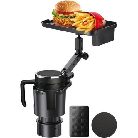 Porte-Gobelet Voiture - Agrandisseur Réglable 2,6 À 3,9 Pouces - Plateau Pivotant 360° - Compatible Bouteilles Jusqu’à 40 Oz - 1 Pièce (1/3)