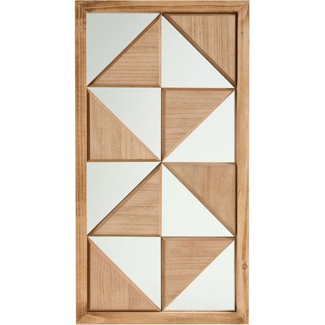 Wall Decor HIESVILLE Fir Wood 75 cm Light Brown
