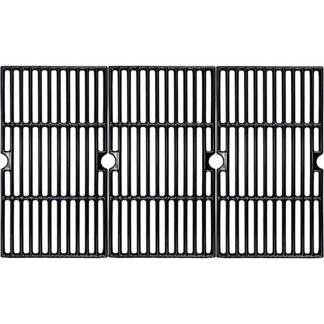 Gusseiserner Grillrost 43 x 24 cm für Charbroil Gasgrills 463420508, 463420509, 463420511, 463436213, 463436214, 463436215, 463440109, 463441312, 463441514 und 4 3461613, 3 Stück (1/5)