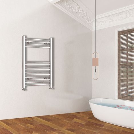 Acezanble 800x450mm(HxW) Chrome Straight Central Heating Towel Rail HeatingTowel Radiator