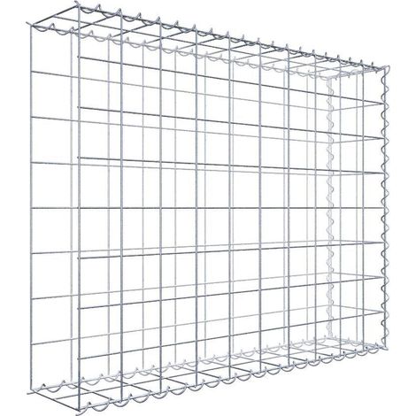 Gabiondeco - Gabion - Element de prolongation en longueur 100 cm x 80 cm x 20 cm (L x H x P). maille 10 x 10 cm. Spirale. Avert.: il manque une grille - Made in Germany (1/5)