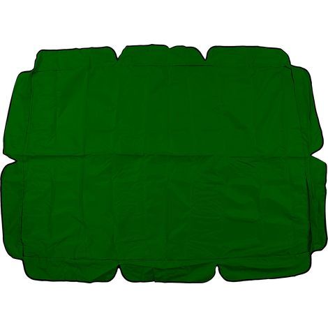 Toile de rechange imperméable pour balancelle d'extérieur, en tissu Oxford 420D argenté, vert foncé, idéale pour jardin et terrasse. (1/5)