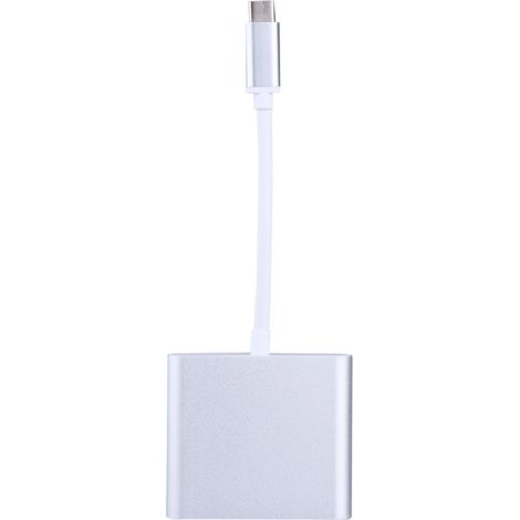 Adaptateur Multiport USB-C 3.1 vers HDMI 3 en 1 avec Port de Charge Rapide (1/5)