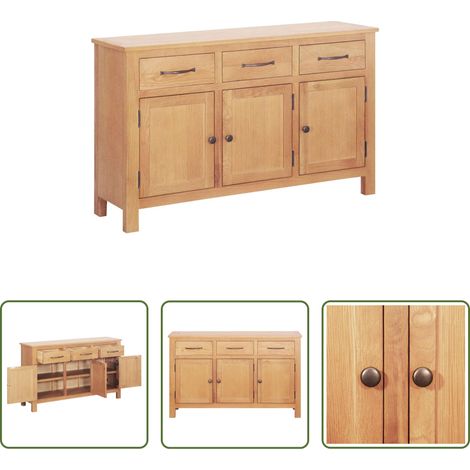 Buffet traditionnel - Buffet Marron 112 x 33.5 x 70 cm Chêne massif (1/5)