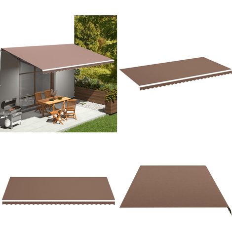 Tissu de remplacement pour auvent Marron 6x3 m - Tissu D'ombrage - Auvent De Jardin - Toile D'extérieur - Protection Solaire - Parasol De Terrasse - Home & Living (1/5)