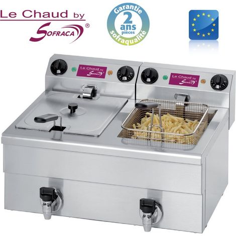 Friteuse électrique de table - 2 x 10 Litres - Sofraca