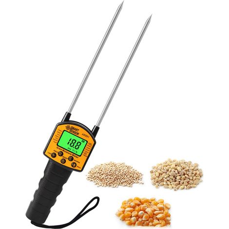 1 Humidimètre à grains, aiguille en acier au carbone, stockage données, écran rétroéclairé, usage agricole (1/5)