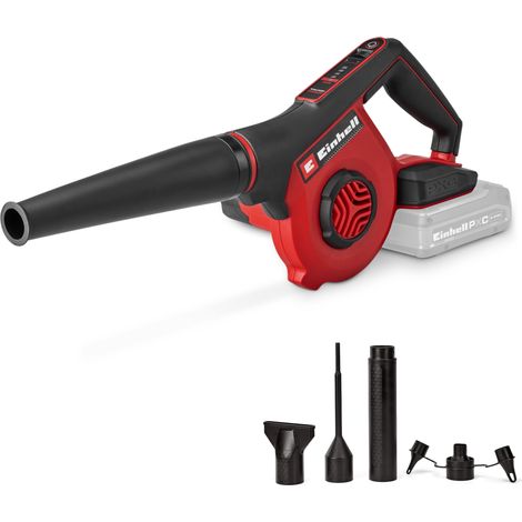 Einhell Akku-Bläser TE-CB 18/270 Li - Solo Power X-Change (18 V, max. 270 km/h Luftgeschwindigkeit, 5 Stufen, inkl. Verlängerung, Standard-, Flach-, Bohrlochdüse, ohne Akku)