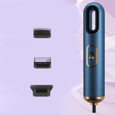 Leiser Haartrockner, leistungsstarker Motor, Dual-Ionisierung, hohe Windgeschwindigkeit, Lock-on-Funktion, Feuchtigkeitsregulierung, 220 V, Blau (1/5)