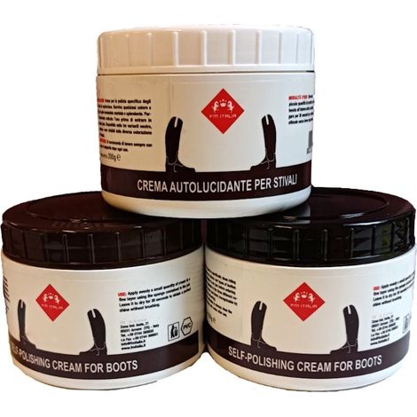 Schwarz - CREMA AUTOLUCIDANTE Creme für die spezifische Reinigung von Reitstiefeln 200 g
