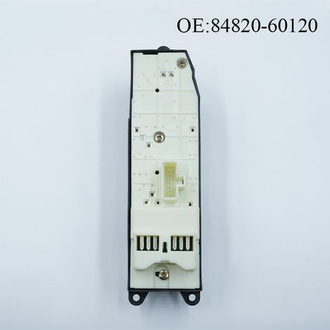 84820-60120 Gilt für den elektrischen Fensterheberschalter auf der rechten Seite für Toyota Land Cruiser Modelle der Baujahre 1998-2002. (1/4)