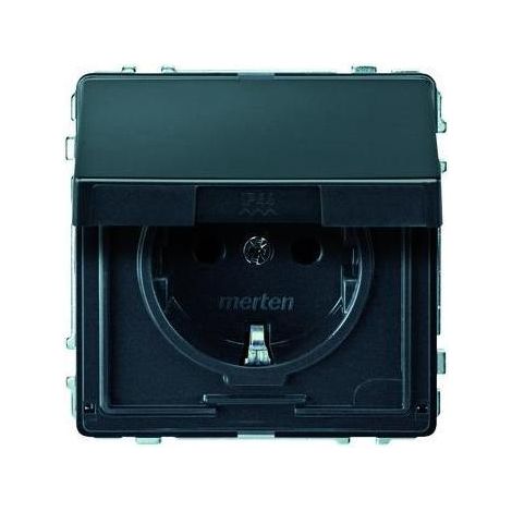 Merten SCHUKO-Steckdose anth Klappdeckel MEG2310-7214 (1/5)