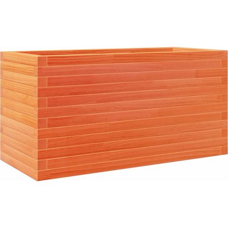 Vassoio per fioriera aiuola rialzata piante fiori terrazza giardino cera 90 x 40 x 45,5 cm legno di pino massiccio marrone 020038509