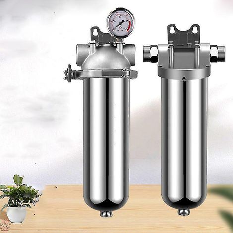 Préfiltre pour eau de puits domestique, purificateur d'eau pour toute la maison, filtre à eau à rétrolavage à haut débit en acier inoxydable 304