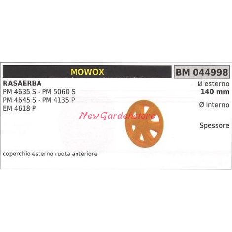 Coperchio ruota anteriore MOWOX rasaerba tosaerba tagliaerba PM 4635S  044998