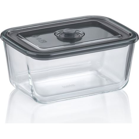 Contenitore per alimenti, vetro borosilicato/plastica, 1,4 l, 20 x 14,5 x 9 cm / Kela (1/5)