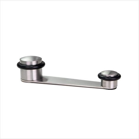 Butée De Porte Fixation AdhéSive Ou Avec Vis + Cheville Avec Dispositif de Retenue Rotatif Dispositif De Retenue Pour Portes Jusqu’à 70 mm Caoutchouc Noir Acier inoxydable (1/5)