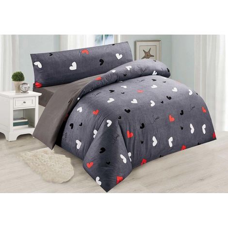 Juego de Funda Nordica 100% Microfibra de Poliester Suave 3 Piezas - Juego de Funda Edredónes, bajera y Funda de Almohada Cama 90, 135, 150 (1/5)