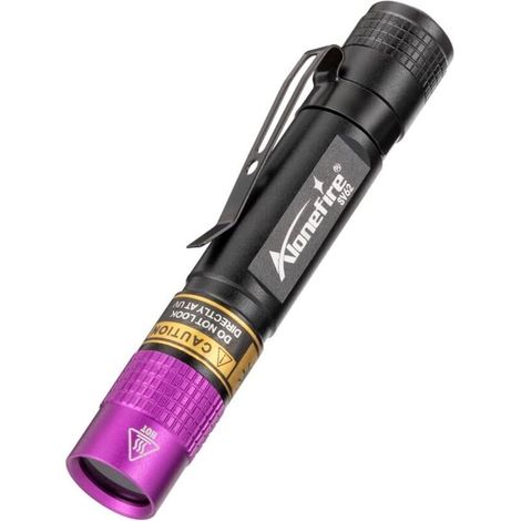 SV62 3W Mini Lampe Torche UV LED Puissante 365nm Lumière Noire Très Petit pour Peinture, Minéral, Fluoresceine, Détecteur D'urine, Détection d'argent avec Batterie AAA (1/5)
