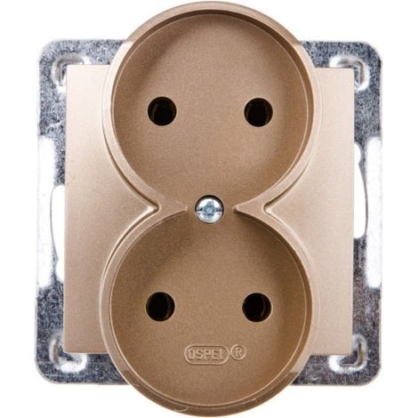 Impresja Doble enchufe b/u oro metálico GP-2YR/m/28