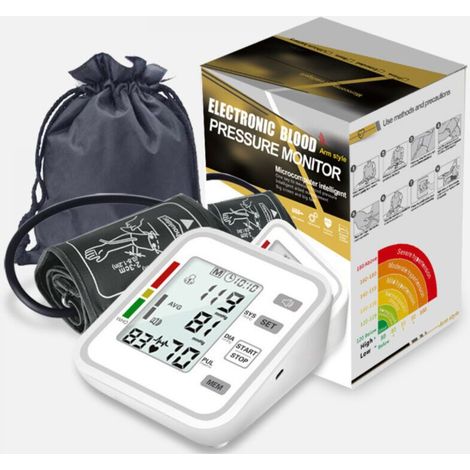 Tensiomètre électronique automatique au bras avec grand écran LCD, tensiomètre numérique intelligent (1/5)