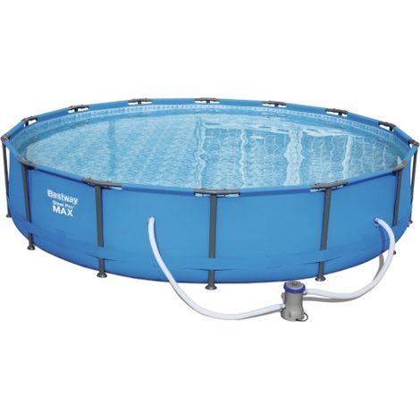 Bestway 56595 piscine 427x84h cm Steel PRO Max Hors Sol Rond avec filtre pompe