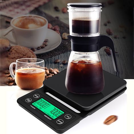 Digitale elektronische Küchenwaage 5 kg/0,1 g, multifunktionale Lebensmittelwaage mit Tara- und Gramm-Anzeige zum Backen, Kochen und Kaffeekochen (1/3)