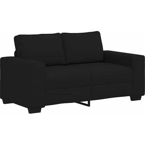 Canapé Sofa à 2 places noir 160x77x82 cm tissu (1/5)