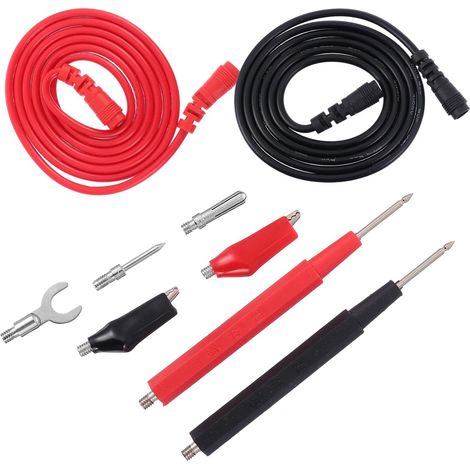 Câbles de Test Pinces et Crochets pour Multimètre 15-1 Conductivité Électrique Forte, Isolation Pvc, pour Usage Automobile et Industriel (1/5)