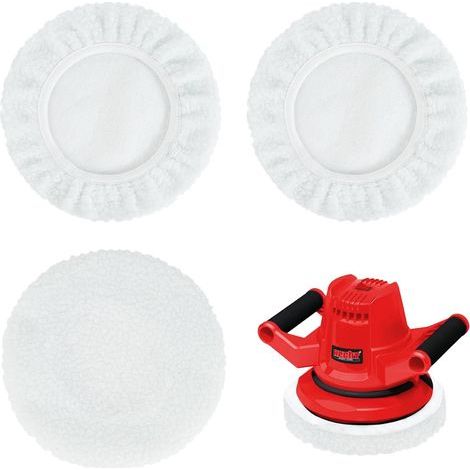 Flintronic Lot de 3 Accessories Tampon de Polissage en Laine D'agneau, Pads de Polissage, (Ø 225 mm, Système auto-agrippant, Accessoire Ponceuses Excentriques) (1/5)