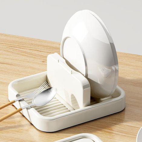 Support pliable pour couvercle de casserole avec repose-ustensiles, porte-spatule, porte-baguettes et porte-cuillère multifonctionnel pour la cuisine (1/5)