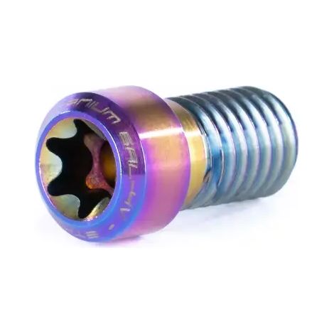 Abrazadera de titanio ético para patinete acrobático con tornillo M8  Arcoíris (1/2)