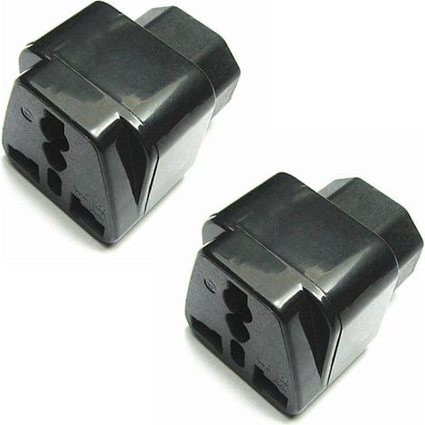 Adaptateur secteur WD-320 : prise spéciale C13 vers prise universelle IEC320-C14 pour onduleur et serveur (2x) (1/5)