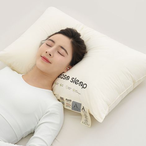 Oreiller double de protection cervicale (1 pièce) avec noyau en coton domestique pour protéger la colonne cervicale. (1/3)