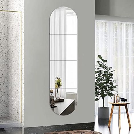 Grand miroir mural en 4 parties, en plexiglas acrylique, sans cadre pour mur, salle de sport, couloir, sol, 30,5 x 30,5 cm (1/5)