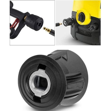 Raccord rapide haute pression – Adaptateur M22 pour Kärcher – Connecteur 14mm – Noir – pour nettoyage maison et jardin (1/4)