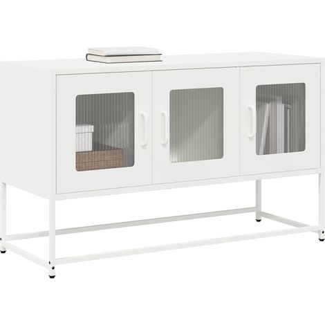 TV-Schrank Weiß 100,5x39x60,5 cm Kaltgewalzter Stahl